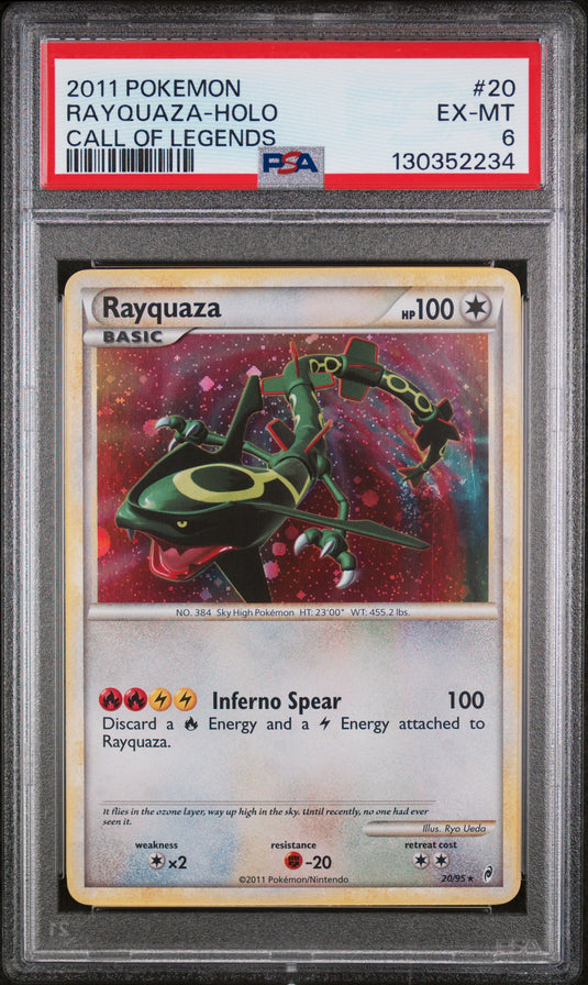 Rayquaza #20/95 Holo Call of Legends 2011 PSA 6