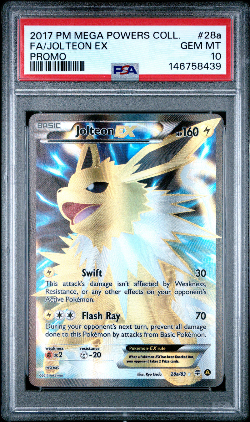 Load image into Gallery viewer, Jolteon EX #28a/83 Ultra Rare Mega Powers Collection Generations 2016 PSA 10
