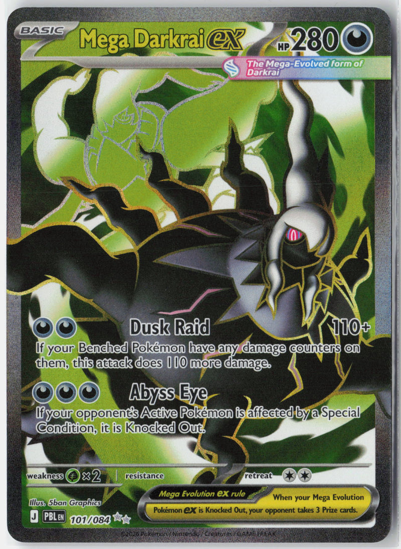 Load image into Gallery viewer, Mega Darkrai ex #101/084 Ultra Rare Pitch Black NM

