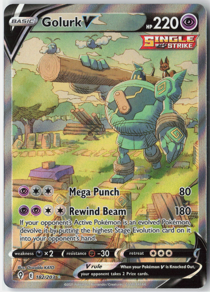 Load image into Gallery viewer, Golurk V #182/203 Ultra Rare Evolving Skies 2021 NM
