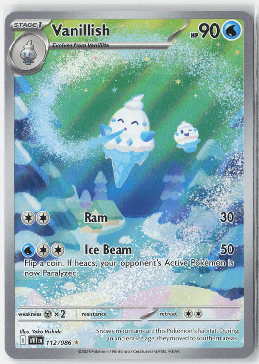 Vanillish #112/086 Illustration Rare White Flare 2025 NM