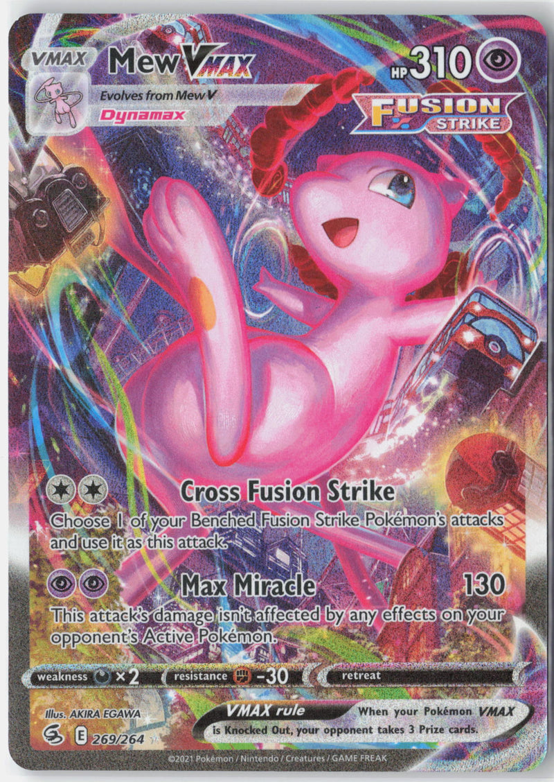 Load image into Gallery viewer, Mew VMAX #269/264 Special Full Art Fusion Strike 2021 NM
