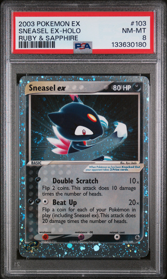 Sneasel ex #103/109 Ultra Rare EX Ruby & Sapphire 2003 PSA 8