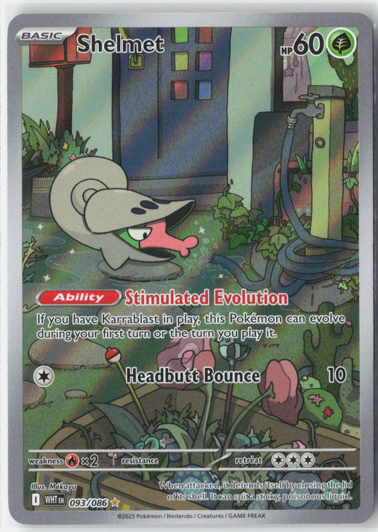 Shelmet #093/086 Illustration Rare White Flare 2025 NM