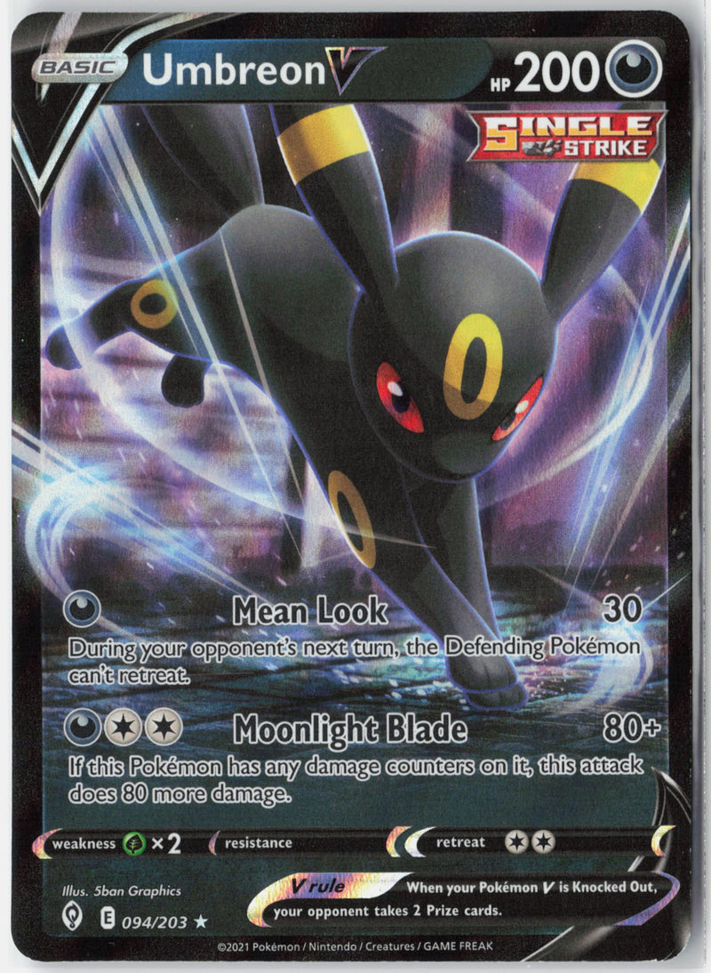 Load image into Gallery viewer, Umbreon V #094/203 Ultra Rare Evolving Skies 2021 NM
