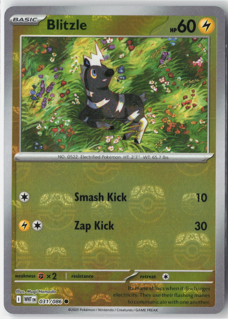 Load image into Gallery viewer, Blitzle #031/086 Master Ball Reverse Holo White Flare 2025 NM
