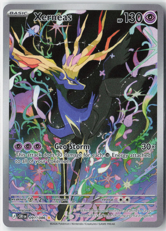Xerneas #091/086 Illustration Rare Chaos Rising NM