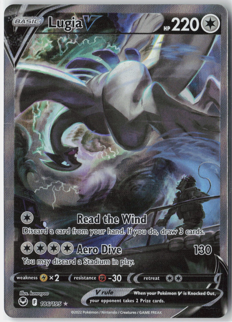 Load image into Gallery viewer, Lugia V #186/195 Ultra Rare Silver Tempest 2022 NM
