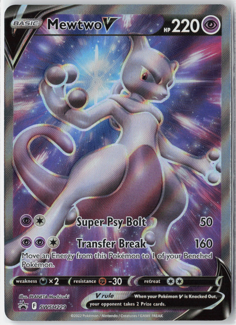 Load image into Gallery viewer, Mewtwo V #SWSH229 SWSH Black Star Promo 2022 NM
