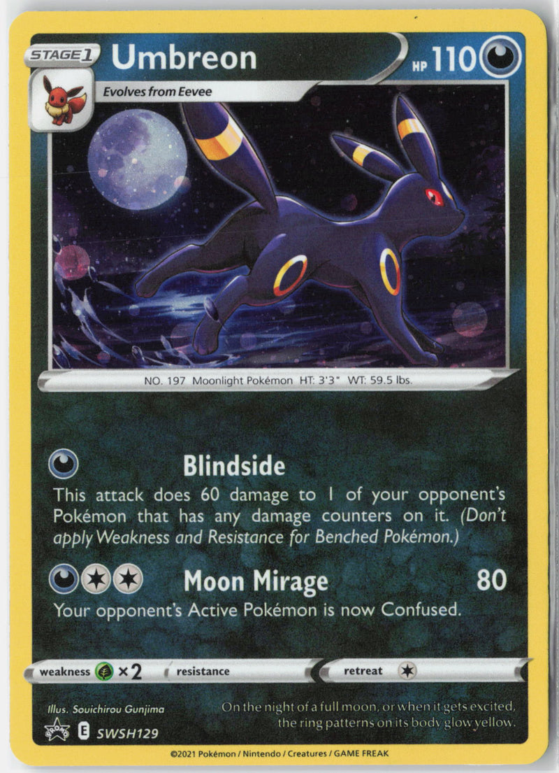Load image into Gallery viewer, Umbreon #SWSH129 SWSH Black Star Promo 2021 NM
