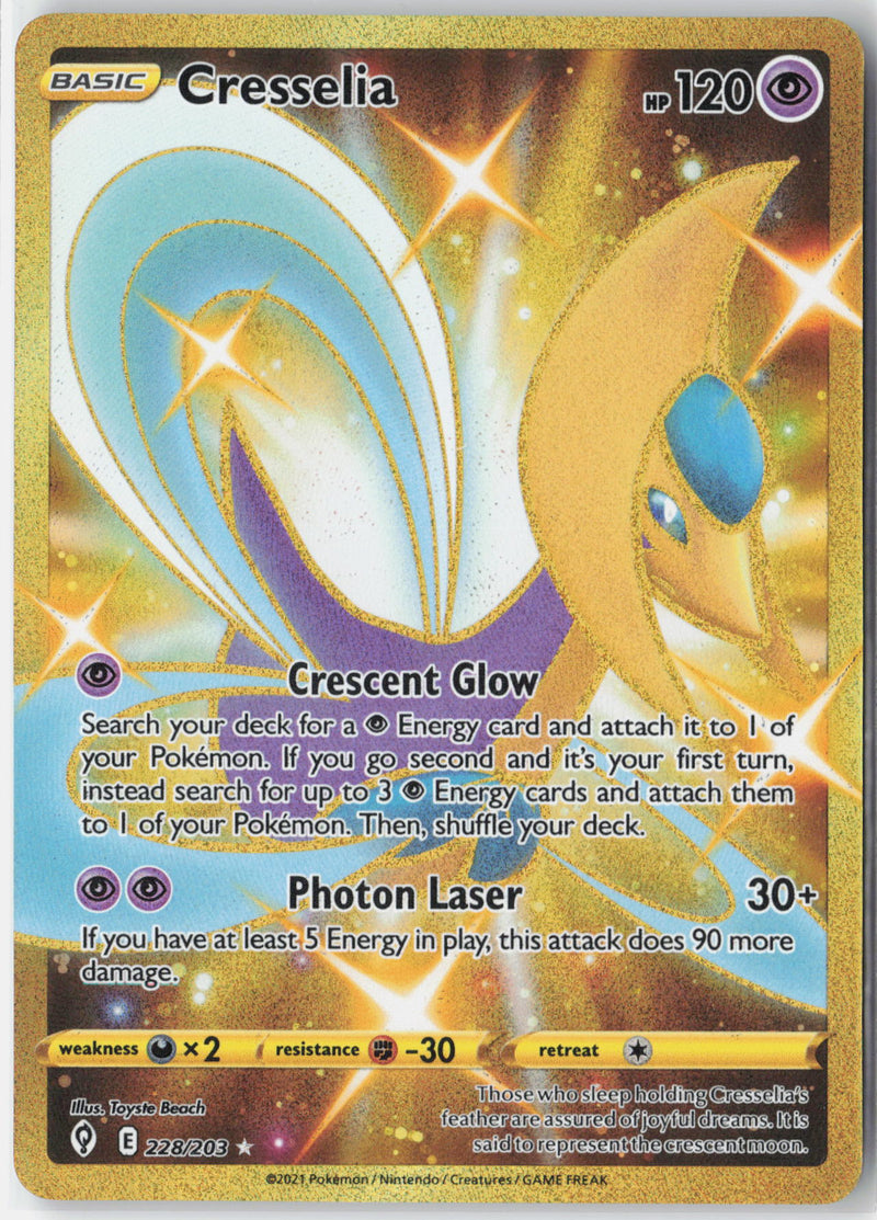 Load image into Gallery viewer, Cresselia #228/203 Secret Rare Evolving Skies 2021 NM

