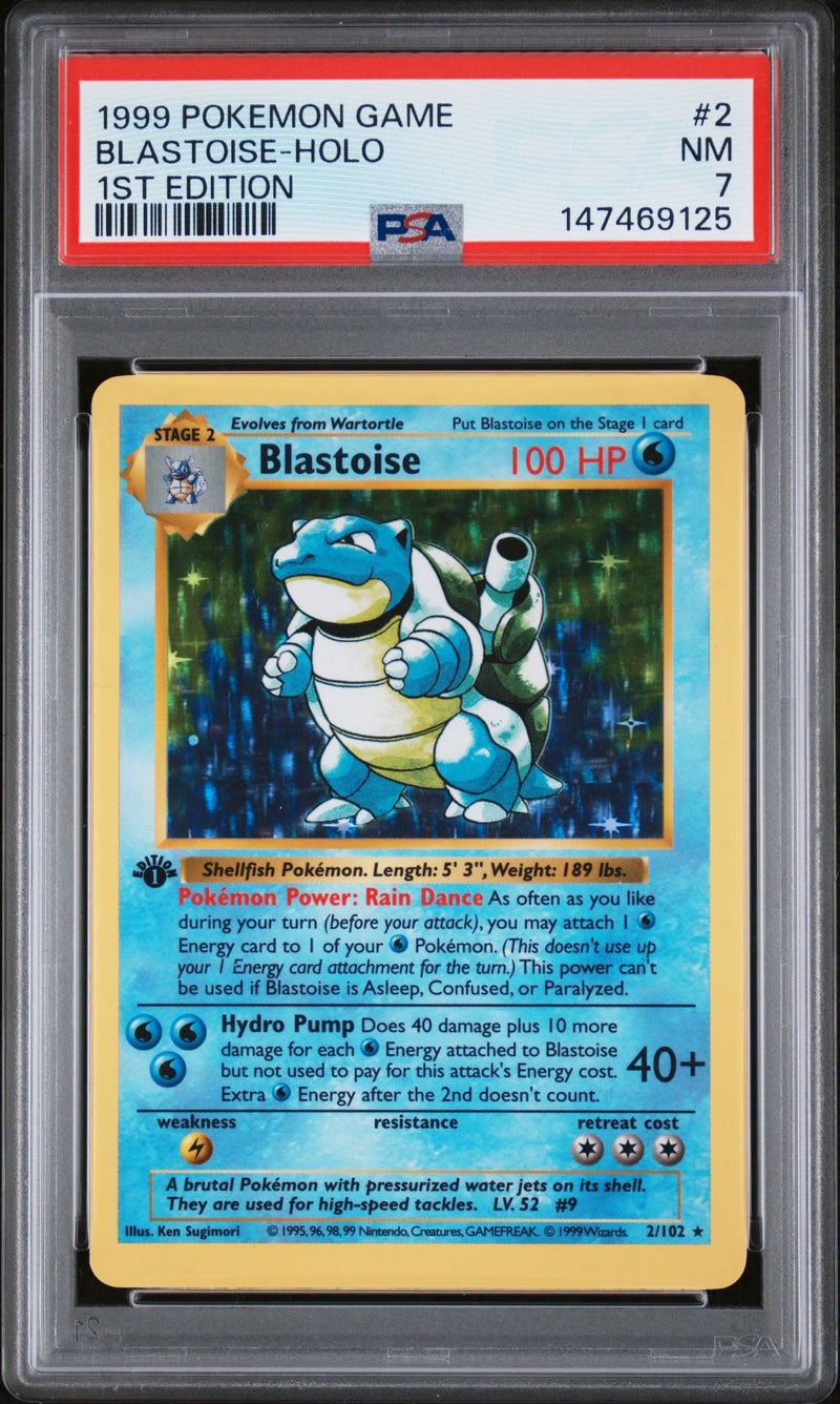 Load image into Gallery viewer, Blastoise #2/102 Holo Base Set 1st Edition 1999 PSA 7
