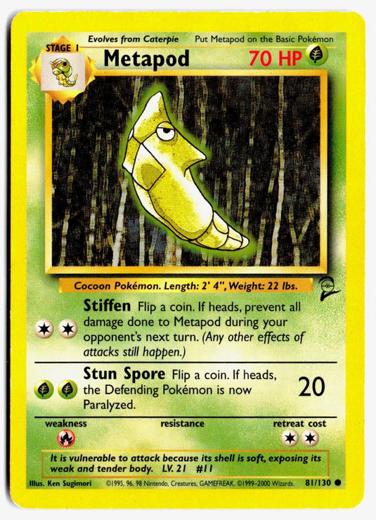 Metapod #81/130 Base Set 2 2000 HP