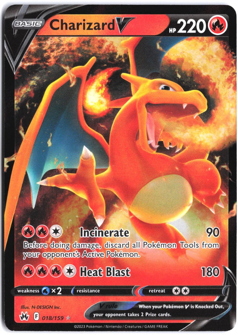 Load image into Gallery viewer, Charizard V #018/159 Crown Zenith 2023 NM
