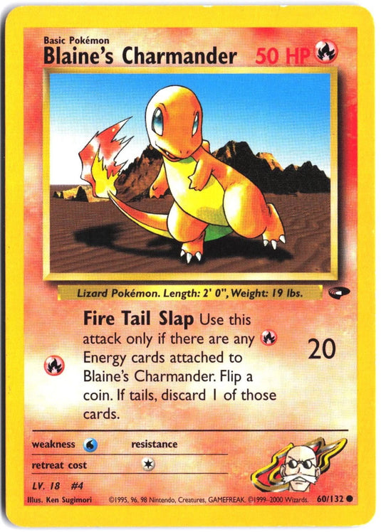 Blaine's Charmander #60/132 Gym Challenge Unlimited 2000 NM