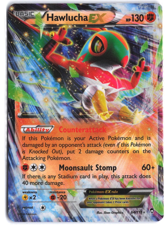 Hawlucha EX #64/111 Furious Fist 2014 NM