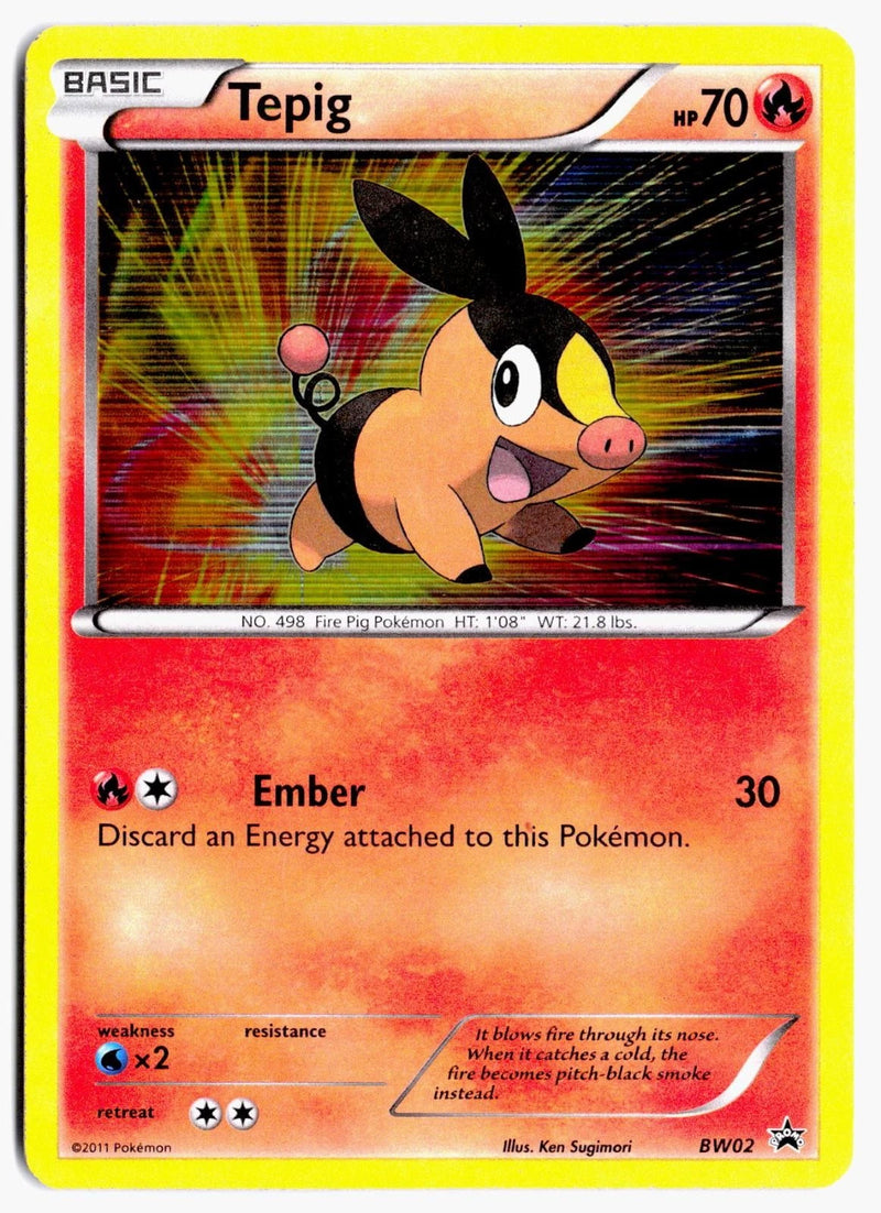Load image into Gallery viewer, Tepig #BW02 BW Black Star Promo 2011 MP
