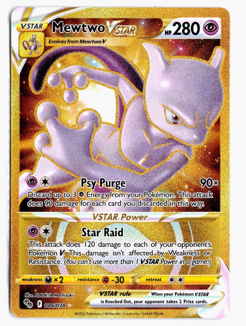 Load image into Gallery viewer, Mewtwo VSTAR #086/078 Pokemon GO 2022 NM
