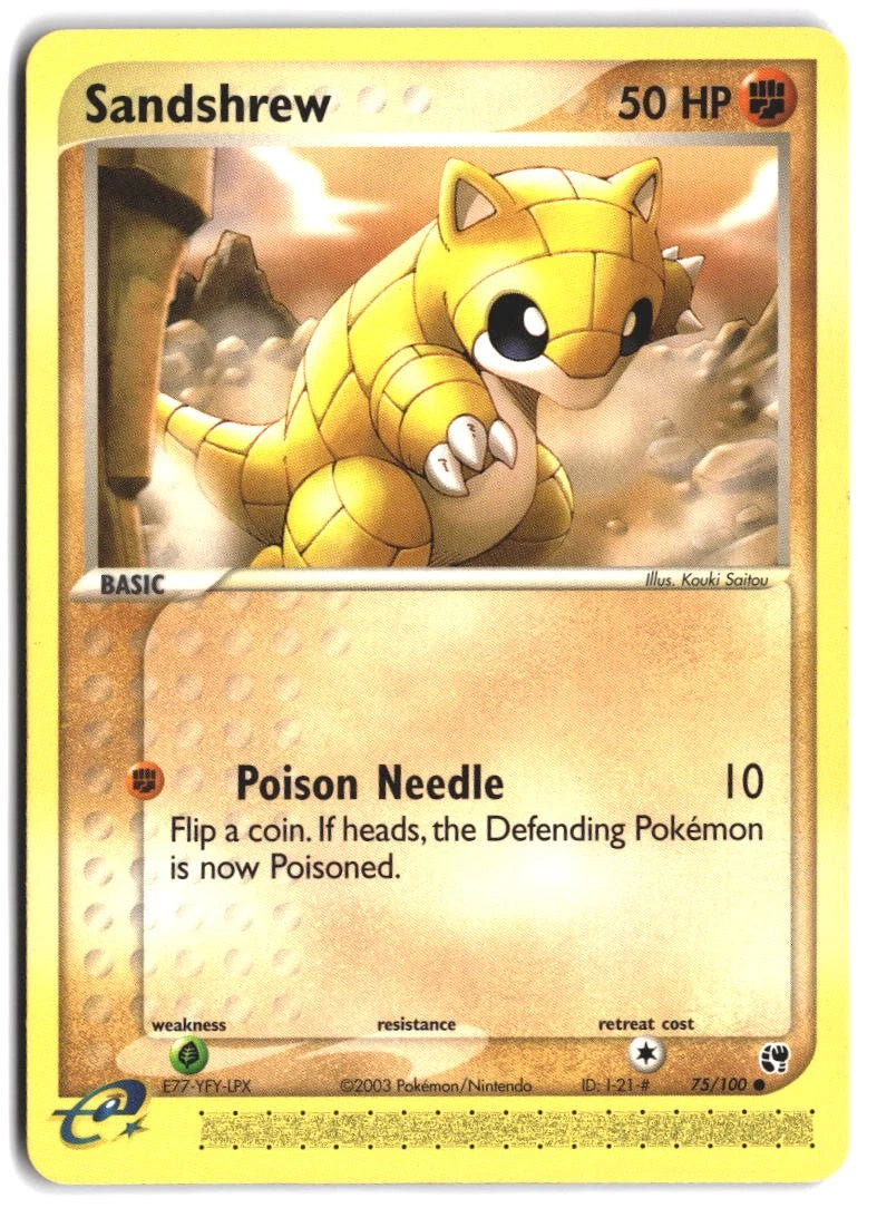 Load image into Gallery viewer, Sandshrew #75/100 EX Sandstorm 2003 LP
