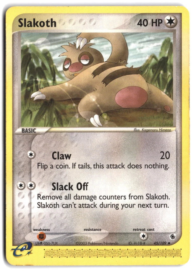 Load image into Gallery viewer, Slakoth #45/109 EX Ruby &amp; Sapphire 2003 MP
