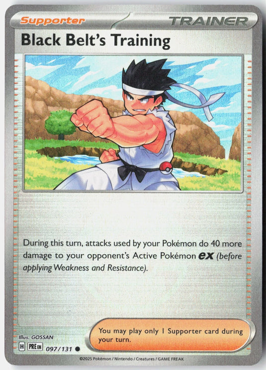 Black Belt's Training #097/131 Poke Ball Reverse Holo Prismatic Evolutions 2025 NM