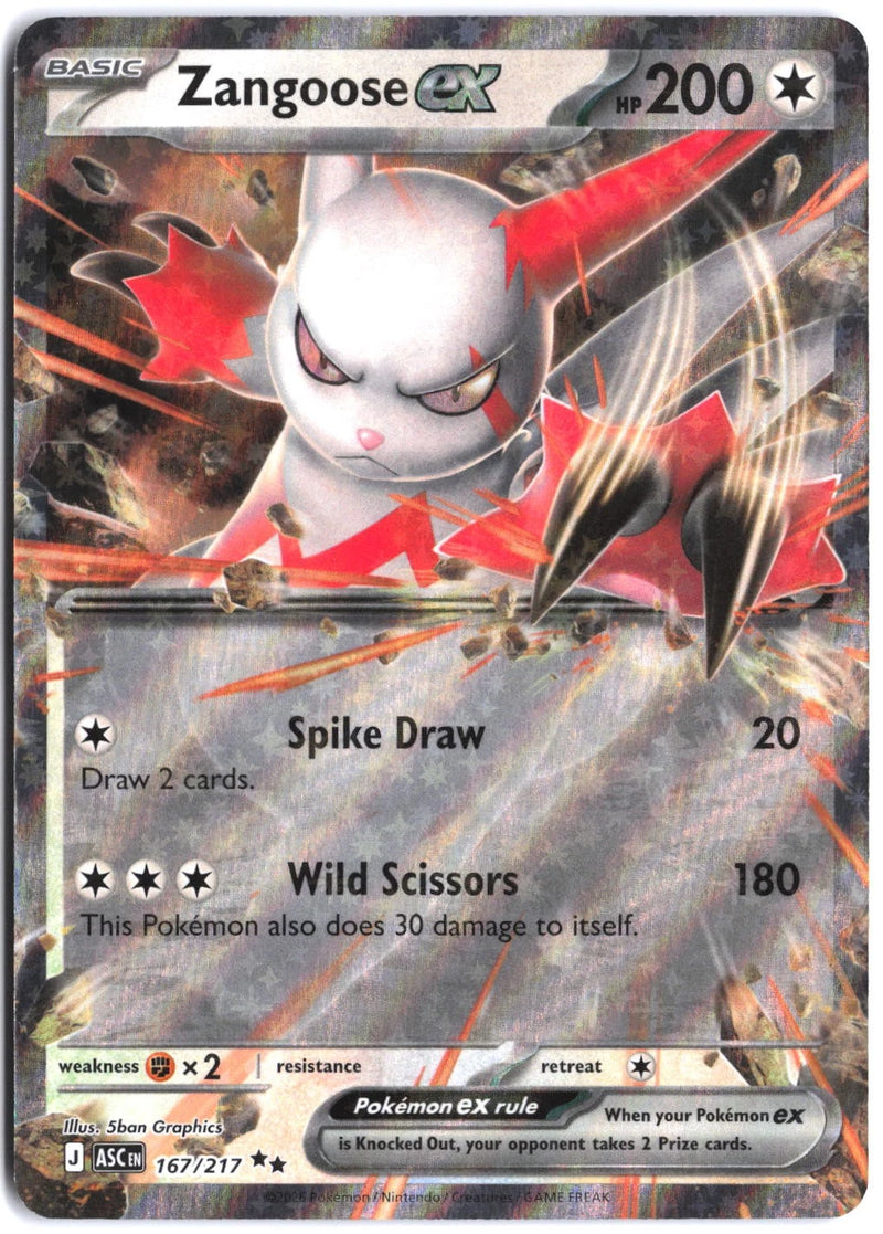 Load image into Gallery viewer, Zangoose ex #167/217 Ascended Heroes 2026 NM
