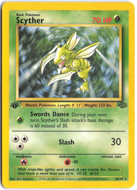 Scyther #26/64 Jungle 1st Edition 1999 LP