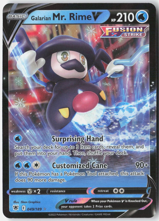 Galarian Mr. Rime V #049/189 Ultra Rare Astral Radiance 2022 NM