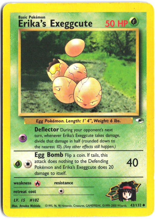 Erika's Exeggcute #43/132 Gym Heroes Unlimited 2000 NM