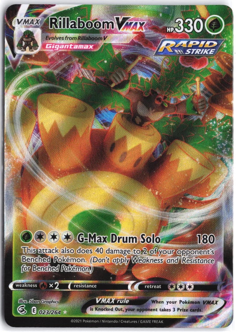 Load image into Gallery viewer, Rillaboom VMAX #023/264 Fusion Strike 2021 NM

