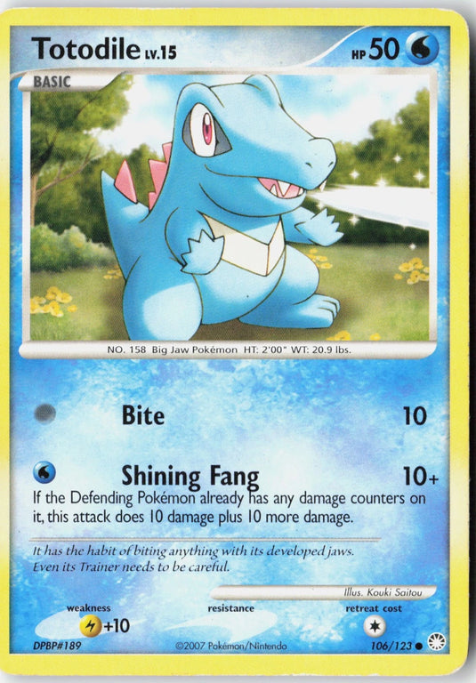 Totodile #8/12 Manaphy DP Trainer Kit 2007 HP