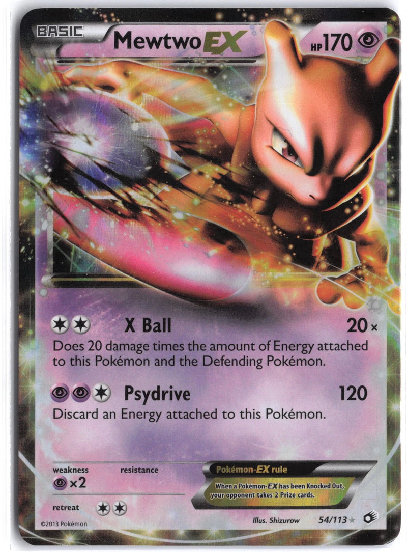 Load image into Gallery viewer, Mewtwo EX #54/113 Ultra Rare Legendary Treasures 2013 NM
