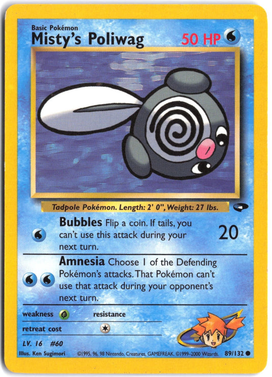 Misty's Poliwag #89/132 Gym Challenge Unlimited 2000 MP