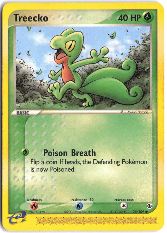Treecko #75/109 EX Ruby & Sapphire 2003 NM