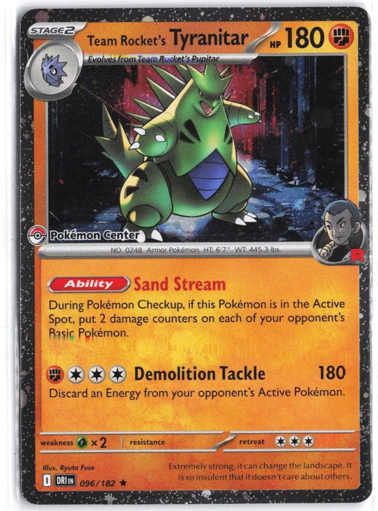 Team Rocket's Tyranitar #096/182 Destined Rivals 2025 NM