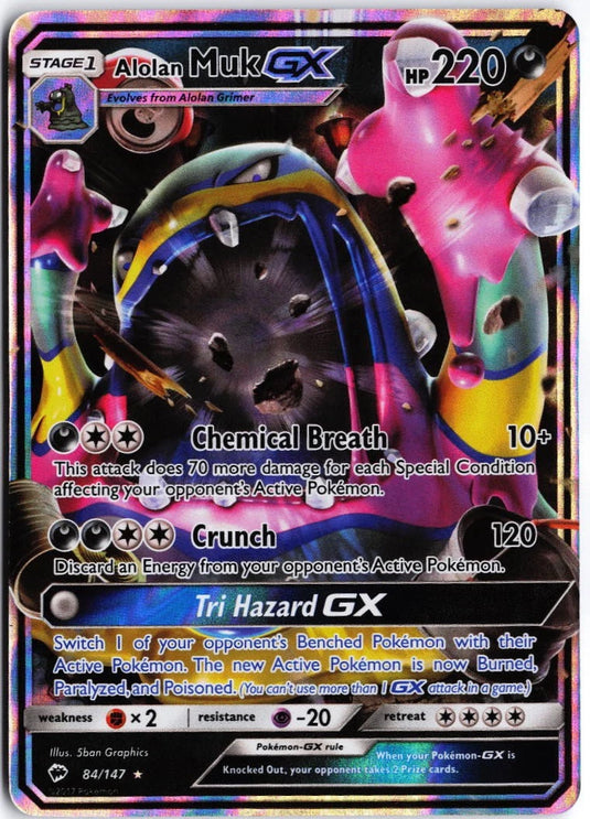 Alolan Muk GX #84/147 Burning Shadows 2017 NM