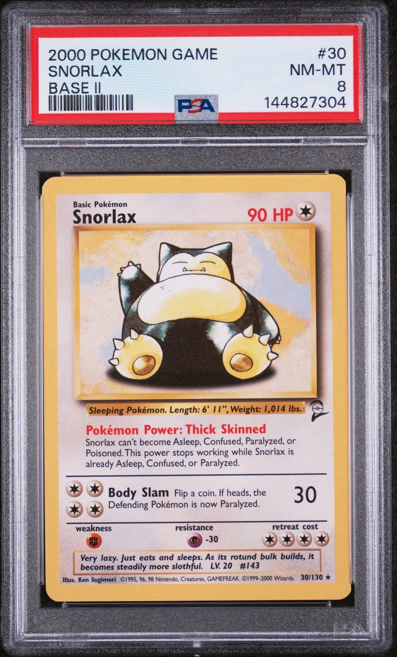 Load image into Gallery viewer, Snorlax #30/130 Base Set 2 2000 PSA 8

