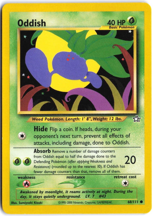 Oddish #68/111 Neo Genesis Unlimited 2000 NM