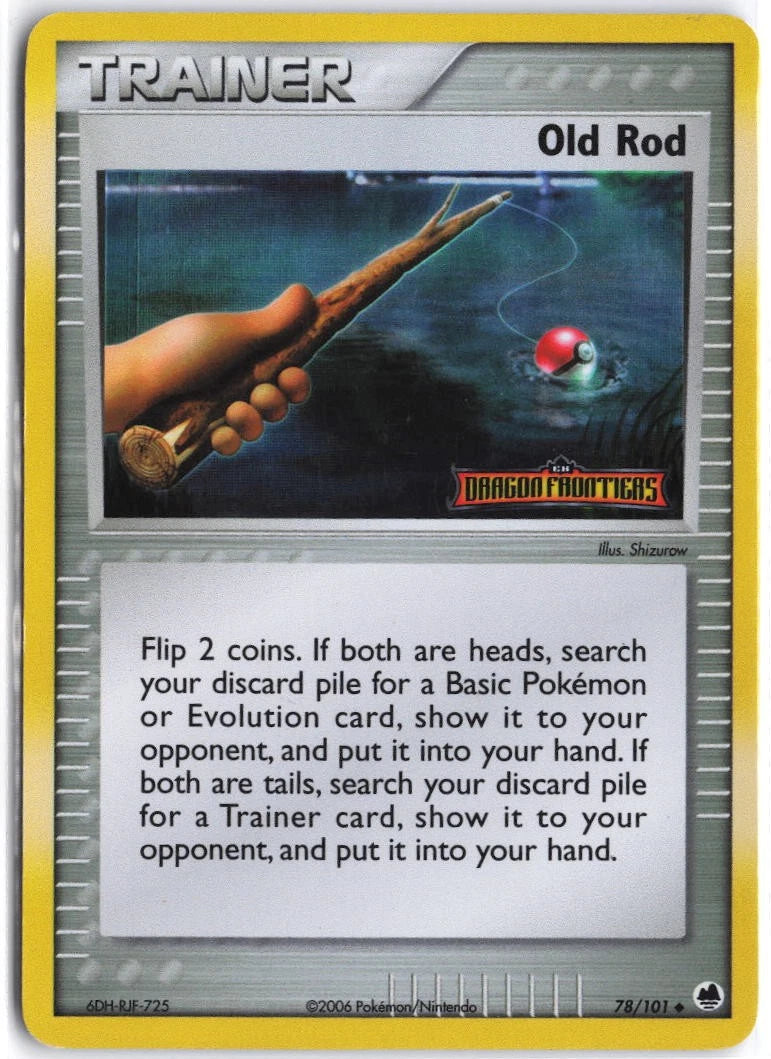 Load image into Gallery viewer, Old Rod #78/101 EX Dragon Frontiers 2006 MP

