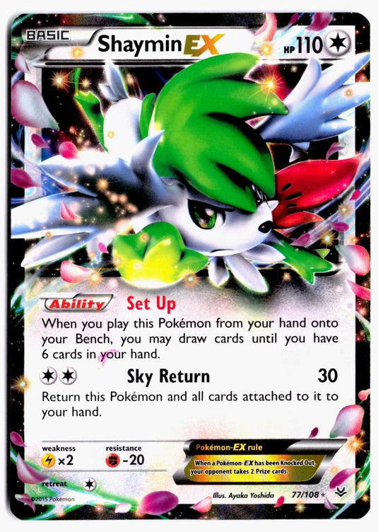 Shaymin EX #77/108 Roaring Skies 2015 NM
