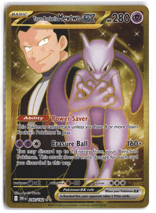 Team Rocket's Mewtwo ex #240/182 Destined Rivals 2025 NM