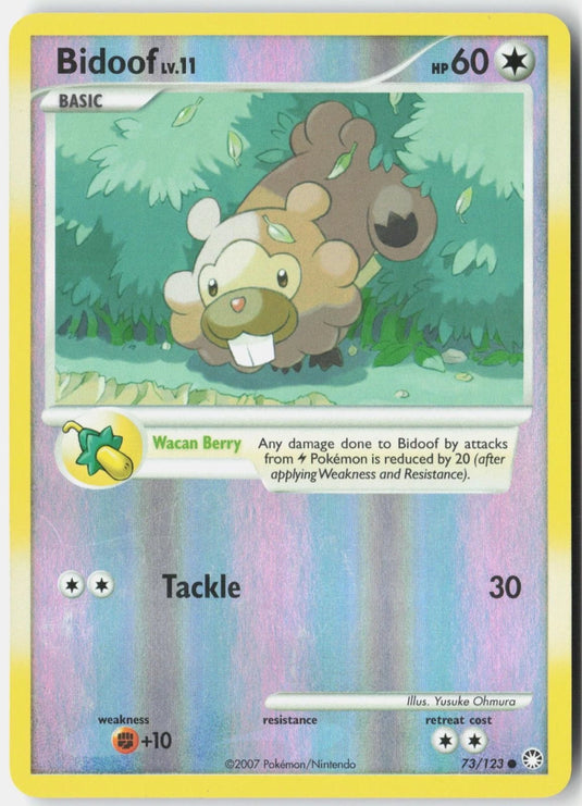 Bidoof #73/123 Mysterious Treasures 2007 LP