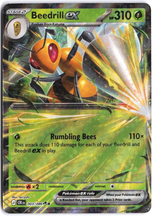 Beedrill ex #003/086 Chaos Rising NM