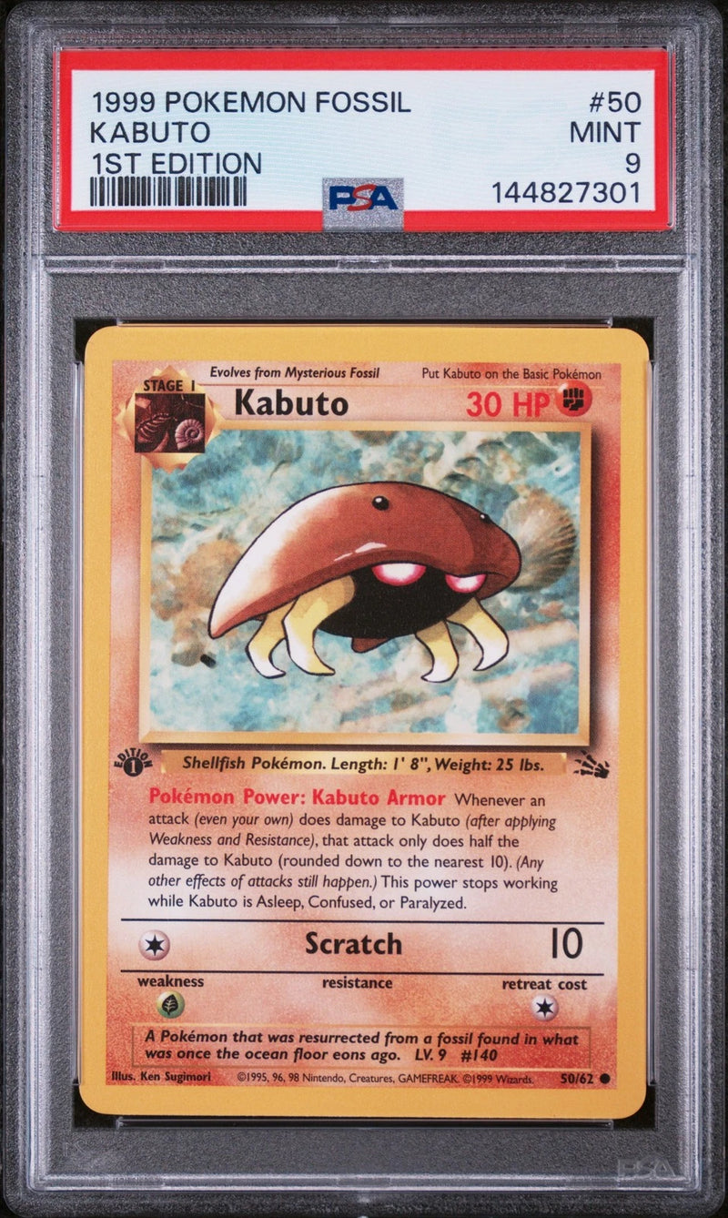 Load image into Gallery viewer, Kabuto #50/62 Fossil 1st Edition 1999 PSA 9
