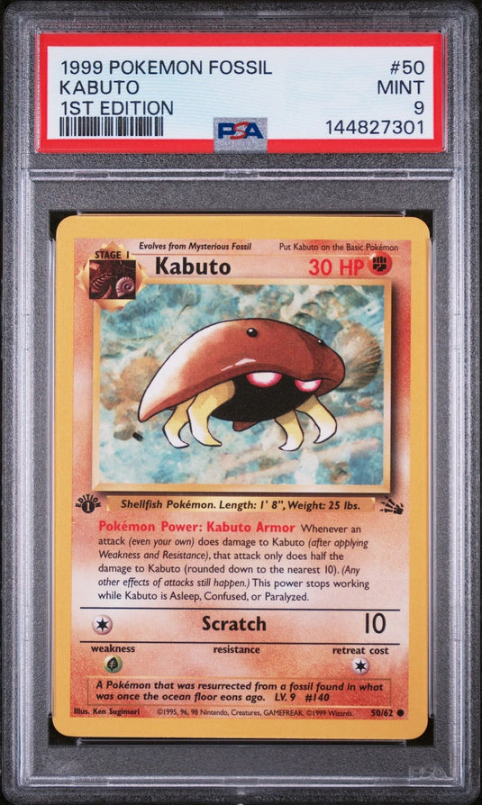 Kabuto #50/62 Fossil 1st Edition 1999 PSA 9