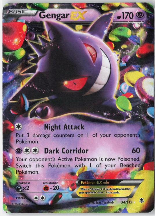 Gengar EX #34/119 Phantom Forces 2014 LP