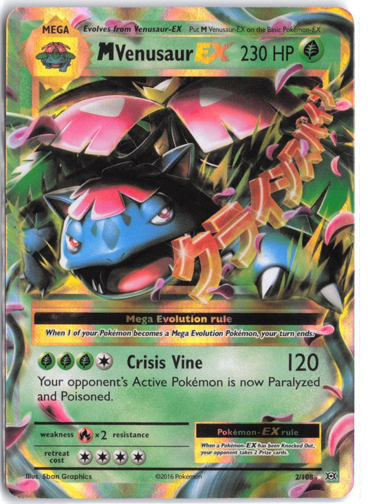 M Venusaur EX #2/108 Evolutions 2016 NM