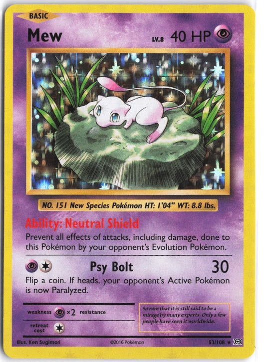 Mew #53/108 Evolutions 2016 NM