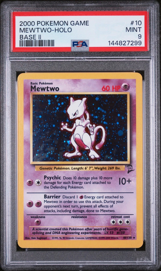 Mewtwo #10/130 Holo Base Set 2 2000 PSA 9