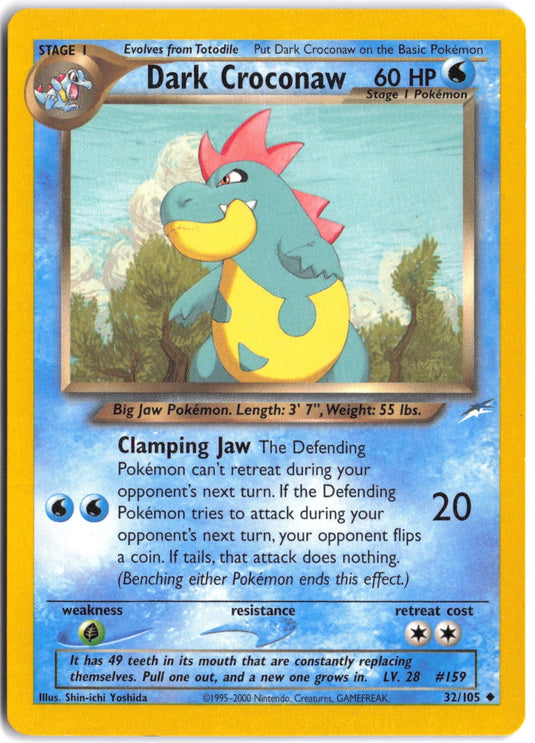 Dark Croconaw #32/105 Neo Destiny Unlimited 2002 MP